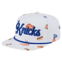 Casquette ajustable New Era blanche New York Knicks Team Cheer Rope 19TWENTY pour homme