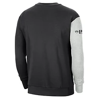 Men's Nike Black/Heather Gray New York Knicks Courtside Versus Force & Flight Pullover Sweatshirt