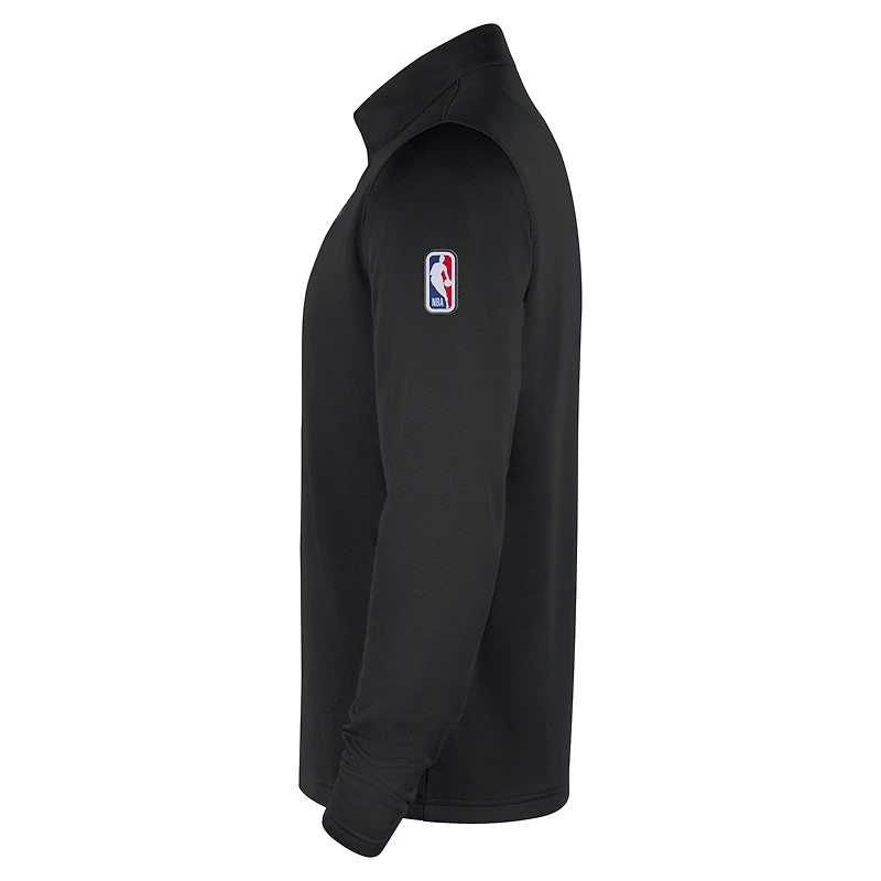 Haut Nike noir New York Knicks 2025/26 Authentic Coaches à quart de zip Dri-Fit pour homme