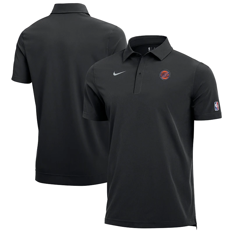 Polo d'entraîneur Nike noir authentique New York Knicks 2025/26 pour homme, en tissu Dri-FIT.
