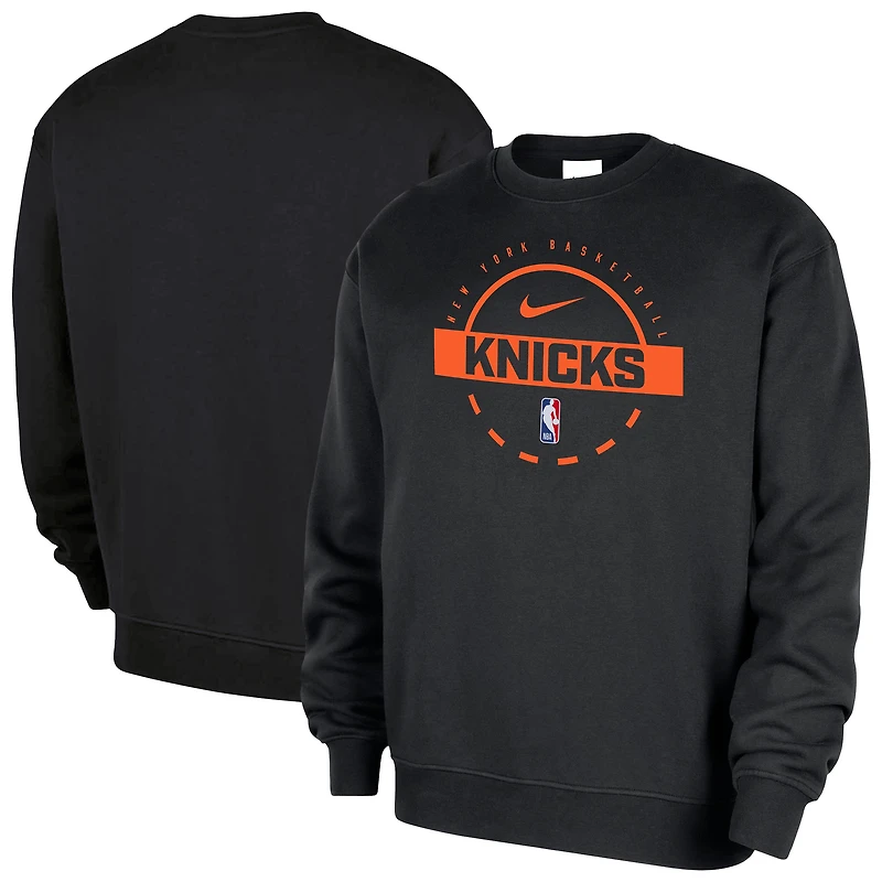 Sweat-shirt d'entraînement Nike noir pour homme New York Knicks 2025/26 Authentic