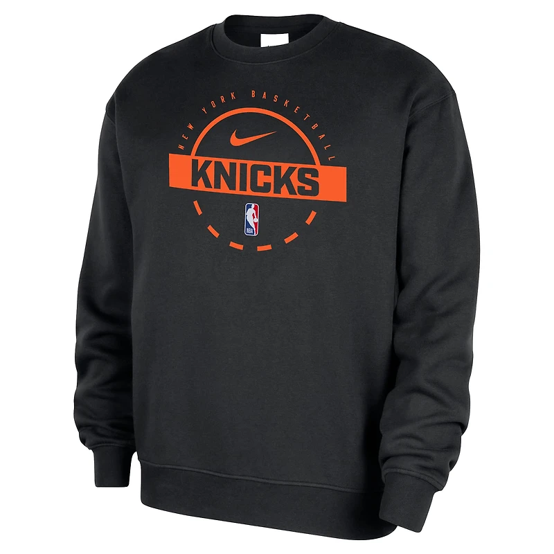 Sweat-shirt d'entraînement Nike noir pour homme New York Knicks 2025/26 Authentic