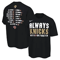 Men's Nike Black New York Knicks 2026 NBA Finals Champions Roster Club T-Shirt