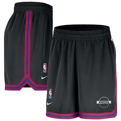 Short tissé Nike Authentic Practice DNA Performance noir des New York Knicks pour homme