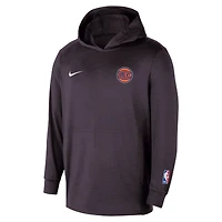 Sweat à capuche Nike noir New York Knicks Authentic Practice Yoga Restore Dri-Fit pour homme