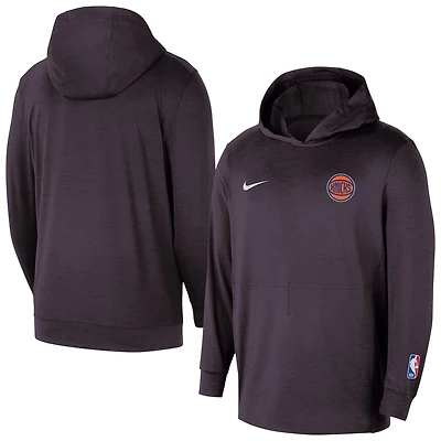 Sweat à capuche Nike noir New York Knicks Authentic Practice Yoga Restore Dri-Fit pour homme