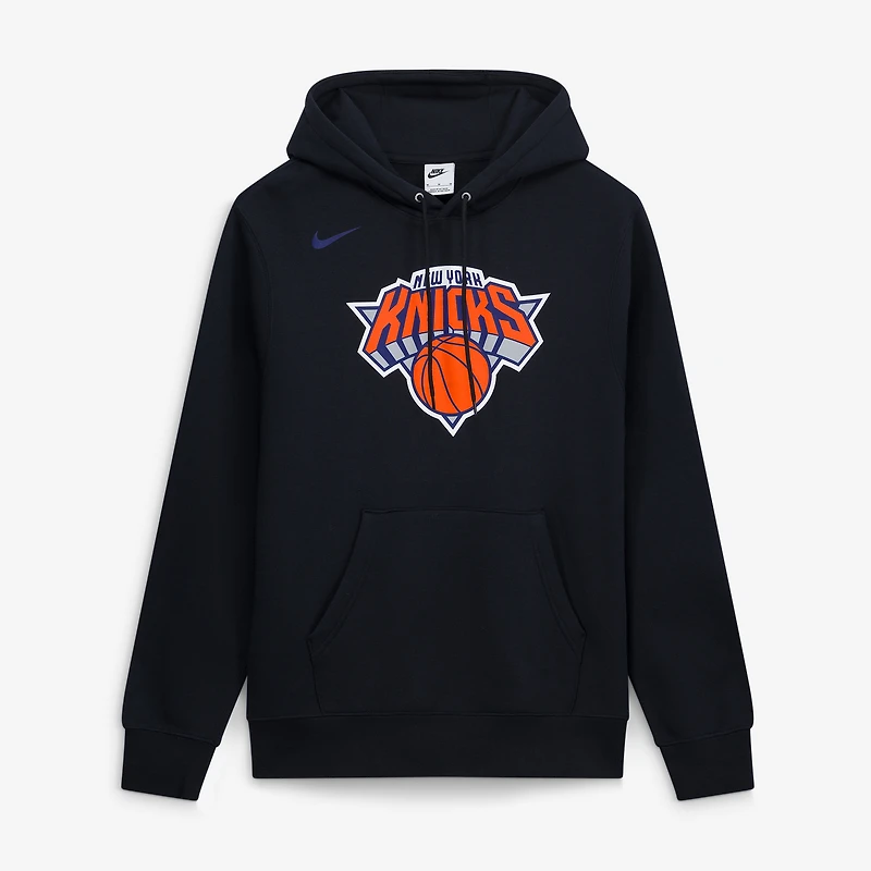 Sweat à capuche en polaire Nike gris New York Knicks Club pour homme