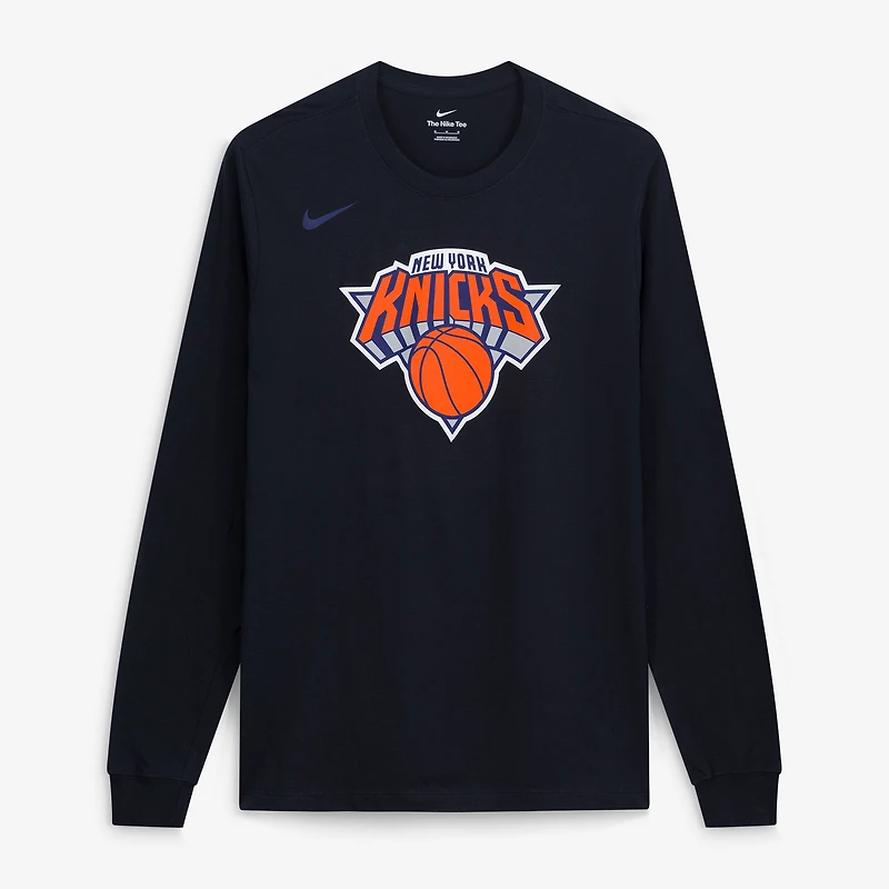 Men's Nike Gray New York Knicks  Core Long Sleeve T-Shirt