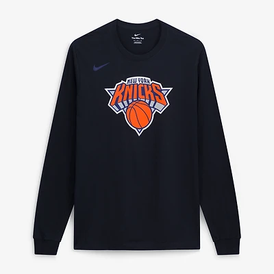 Men's Nike Gray New York Knicks Core Long Sleeve T-Shirt