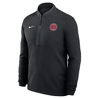 Pull-over Nike Dri-FIT Victory blanc pour homme, New York Knicks, à col zippé.