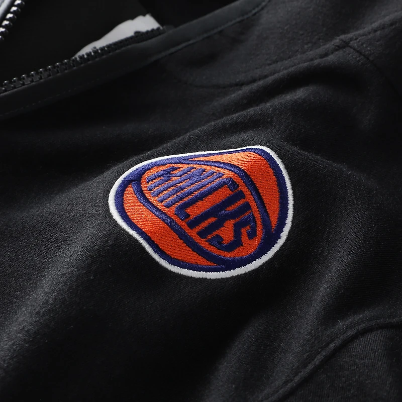 Pull-over Nike Dri-FIT Victory blanc pour homme, New York Knicks, à col zippé.