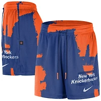 Men's Nike Blue/Orange New York Knicks Courtside Club Dri-FIT Practice Shorts
