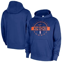 Sweat à capuche Nike bleu New York Knicks 2025/26 Authentic Practice Club pour homme