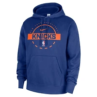 Men's Nike Blue New York Knicks 2025/26 Authentic Practice Club Pullover Hoodie