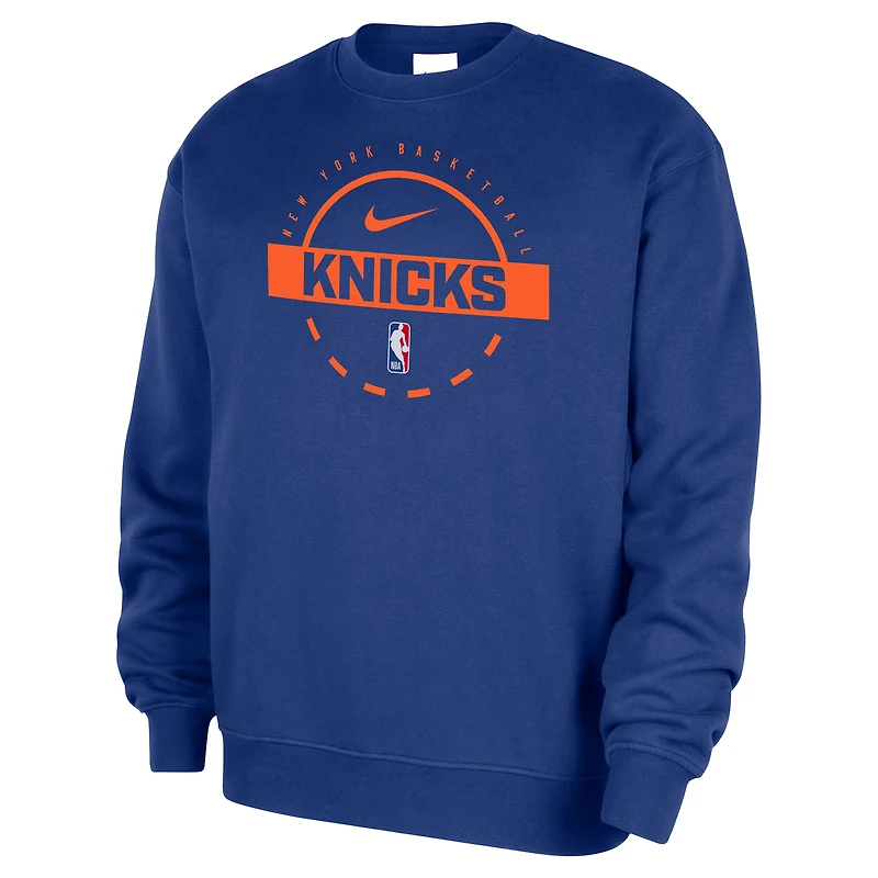 Men's Nike  Blue New York Knicks 2025/26 Authentic Practice Club Sweatshirt