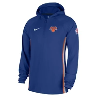 Veste à capuche Nike bleue Authentic On Court Zone Dri-FIT pour homme, modèle New York Knicks