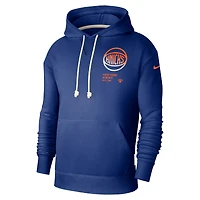 Sweat à capuche Nike Courtside Standard Issue Premium Performance bleu New York Knicks pour homme