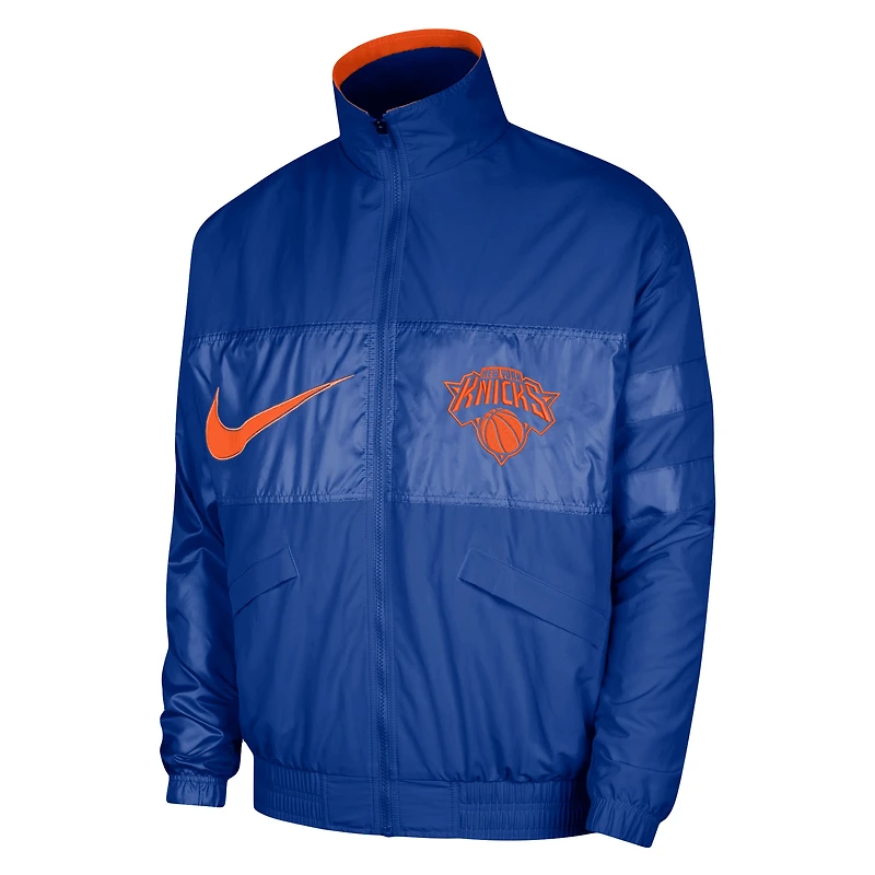 Nike New York Knicks Courtside Versus Capsule Veste entièrement zippée pour homme - Bleu