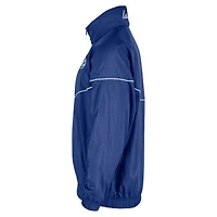 Veste tissée Nike Courtside Windrunner bleue à demi-zip pour homme des New York Knicks