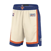 Men's Nike  Natural New York Knicks 2025/26 City Edition Remix Dri-FIT Swingman Shorts