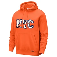 Men's Nike  Orange New York Knicks 2025/26 City Edition Essential Logo Remix Hoodie