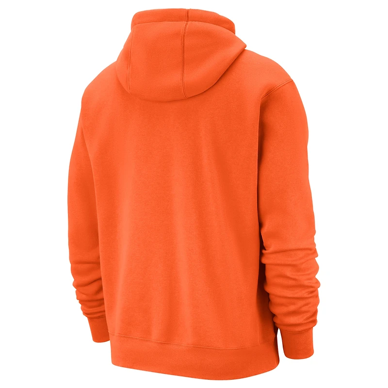 Men's Nike Orange New York Knicks 2025/26 City Edition Essential Logo Remix Hoodie