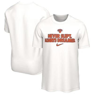 Men's Nike White New York Knicks Brand Voice T-Shirt