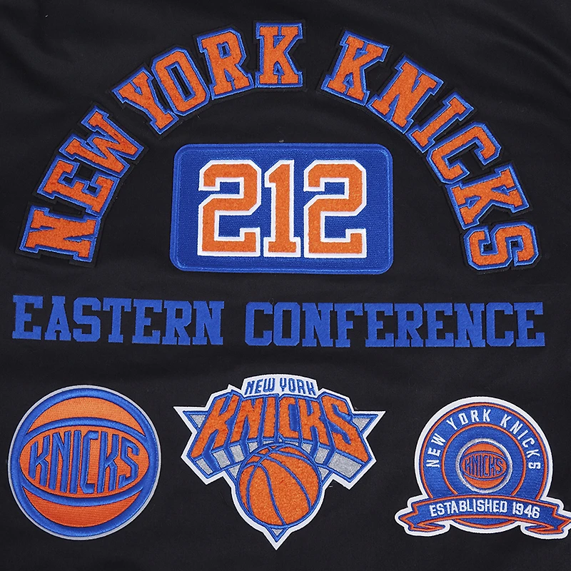 Veste zippée en sergé noir Pro Standard New York Knicks Area Code pour homme