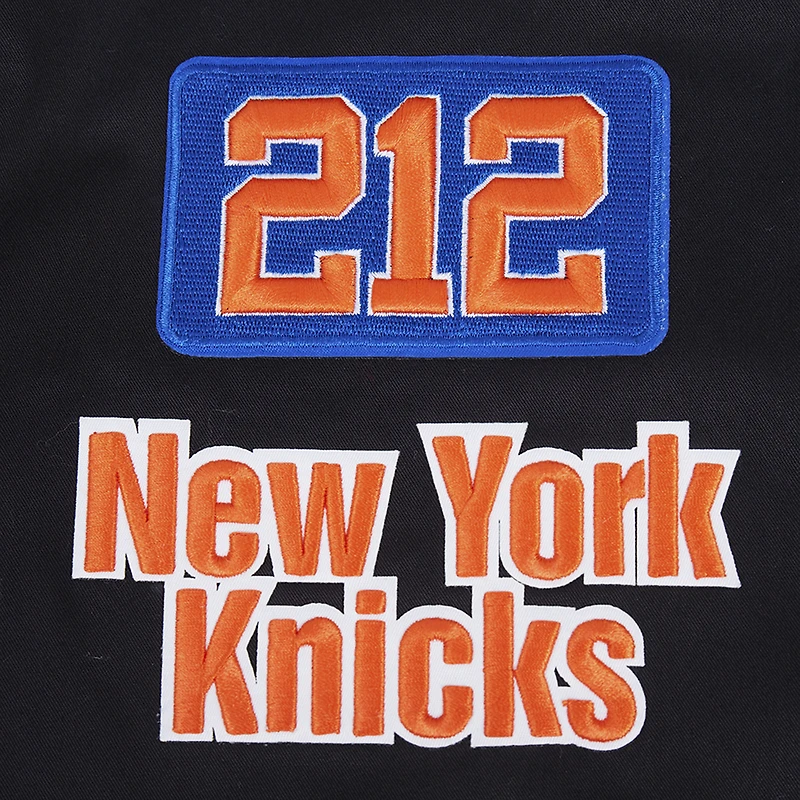 Men's Pro Standard Black New York Knicks Area Code Twill Full-Zip Jacket
