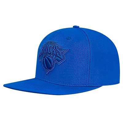 Men's Pro Standard Blue New York Knicks Triple Tonal Snapback Hat