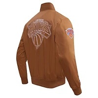 Men's Pro Standard Brown New York Knicks Paint The City Full-Zip Jacket