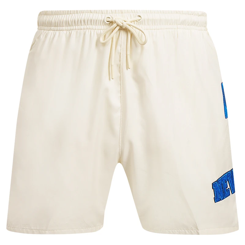Men's Pro Standard Cream New York Knicks Triple Tonal Woven Shorts