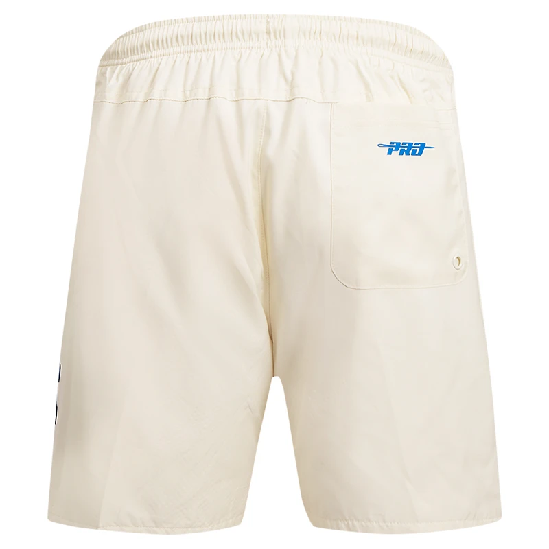 Men's Pro Standard Cream New York Knicks Triple Tonal Woven Shorts