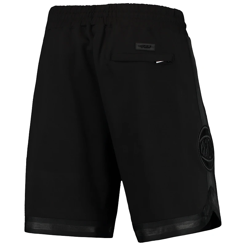 Men's Pro Standard New York Knicks Triple Black Gloss Shorts