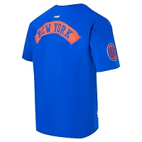 T-shirt Pro Standard Royal New York Knicks Made To Play à épaules tombantes pour hommes