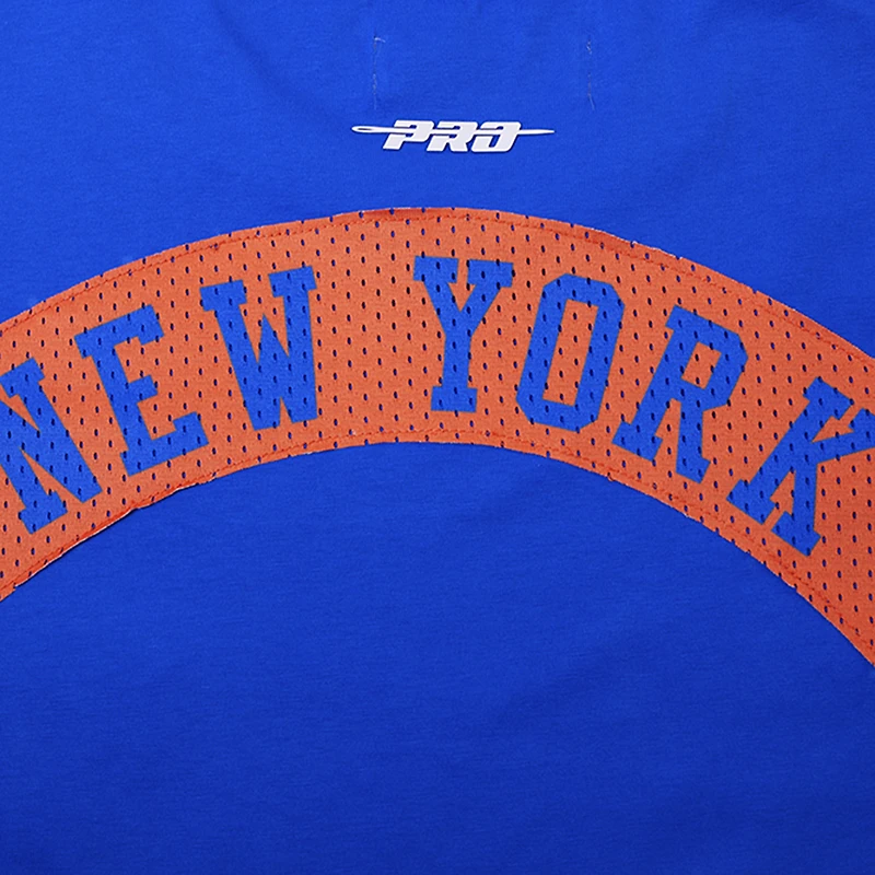 T-shirt Pro Standard Royal New York Knicks Made To Play à épaules tombantes pour hommes
