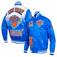 Men's Pro Standard Royal New York Knicks Sublimated Satin Full-Snap Jacket