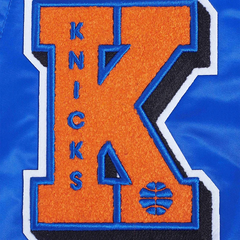 Men's Pro Standard Royal New York Knicks Sublimated Satin Full-Snap Jacket