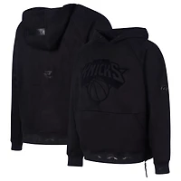 Sweat à capuche Protege noir pour homme, New York Knicks, écologique et fonctionnel, en daim ton sur ton.
