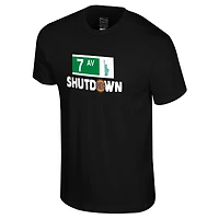 T-shirt noir Stadium Essentials pour homme, New York Knicks, 7th Avenue Shutdown