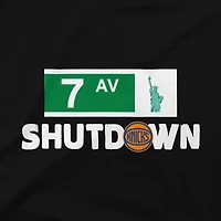 T-shirt noir Stadium Essentials pour homme, New York Knicks, 7th Avenue Shutdown