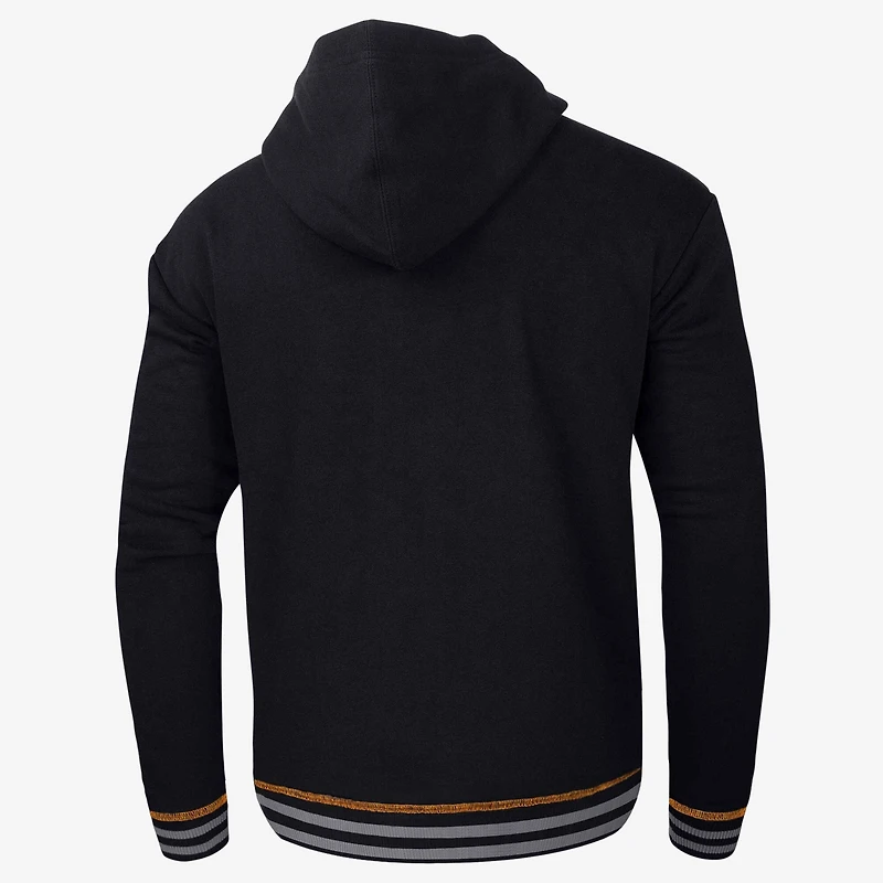 Men's Stadium Essentials Black New York Knicks Baseline Pullover Hoodie