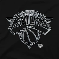 T-shirt noir Stadium Essentials pour homme des New York Knicks, motif mono-élément