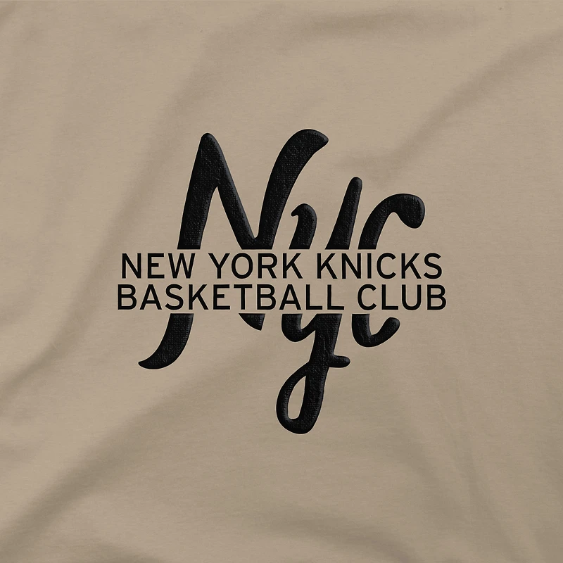 T-shirt surdimensionné Stadium Essentials pour homme, couleur beige, des New York Knicks, Forever