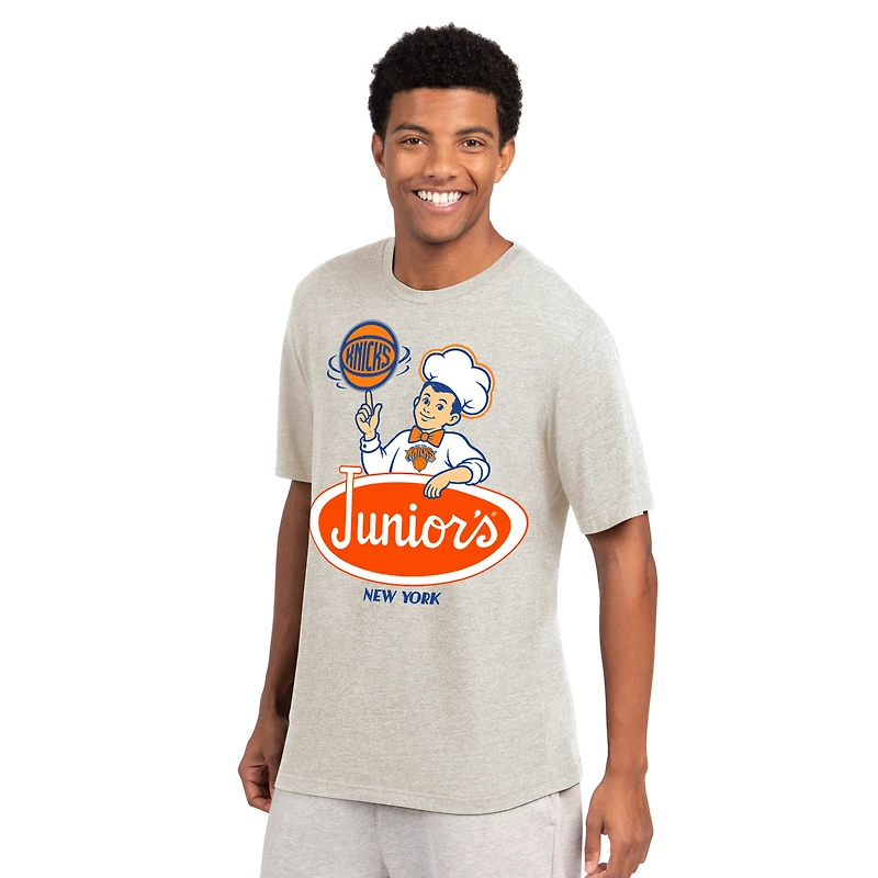 Men's Starter  Oatmeal New York Knicks Junior's Prime Time T-Shirt