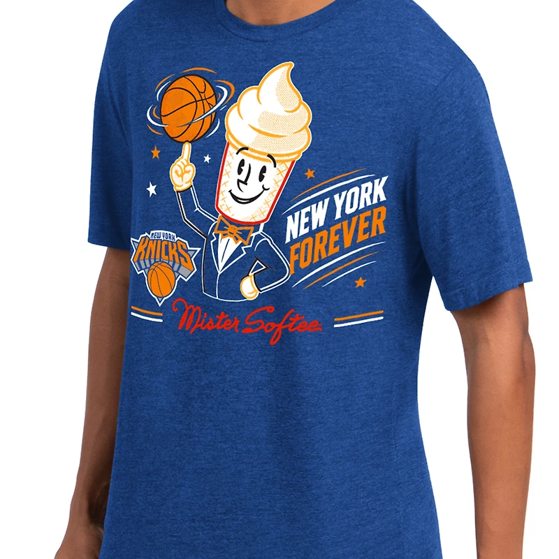 Men's Starter Royal New York Knicks Mister Softee Prime Time T-Shirt