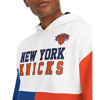Sweat à capuche Tommy Jeans Andrew Split des New York Knicks pour homme, blanc/bleu roi