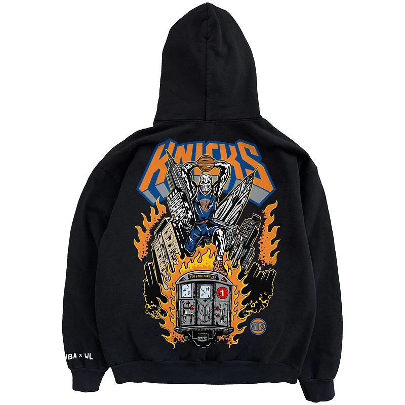 Sweat à capuche noir Warren Lotas x Fanatics Fest pour homme, New York Knicks Subway