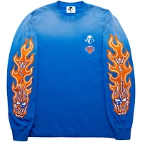 T-shirt à manches longues Warren Lotas x Fanatics Fest bleu pour homme, New York Knicks