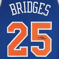 Mikal Bridges New York Knicks Autographed Nike Blue Icon Edition Swingman Jersey